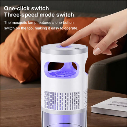 🦟✨ Tichý LED lapač komárov s nočným svetlom – bezpečný a účinný!
