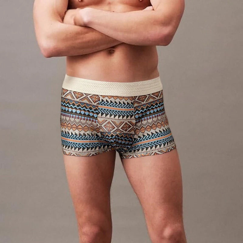 【🔥Kúp 1 získaj 2 zadarmo🔥】Pánske priedušné boxerky s geometrickým vzorom