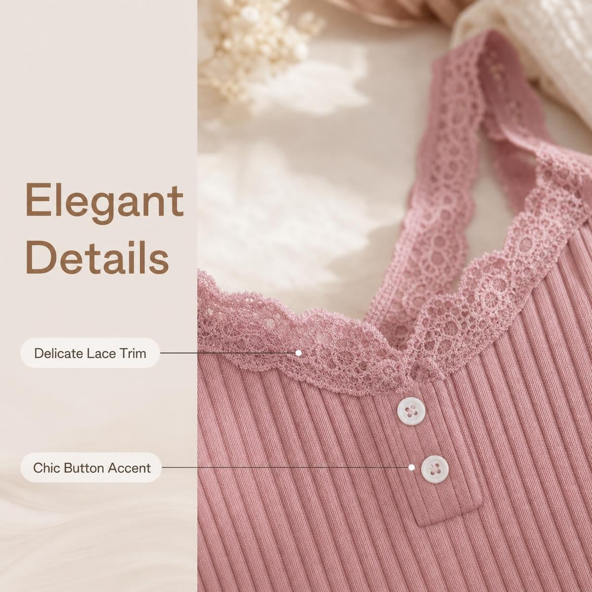 👗 Nočná košeľa bez ramienok s čipkou – pohodlie a elegancia! ✨