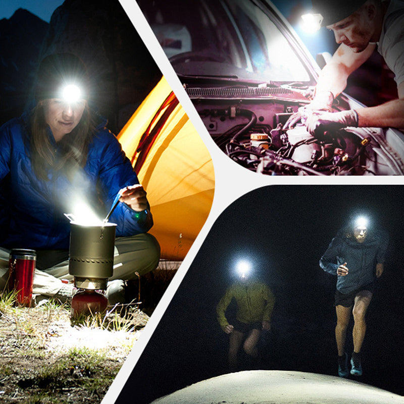 💡🛠️ LED čelovka a baterka s otočnou hlavou 90° + magnet + klip – Ruky voľné vždy! ✨