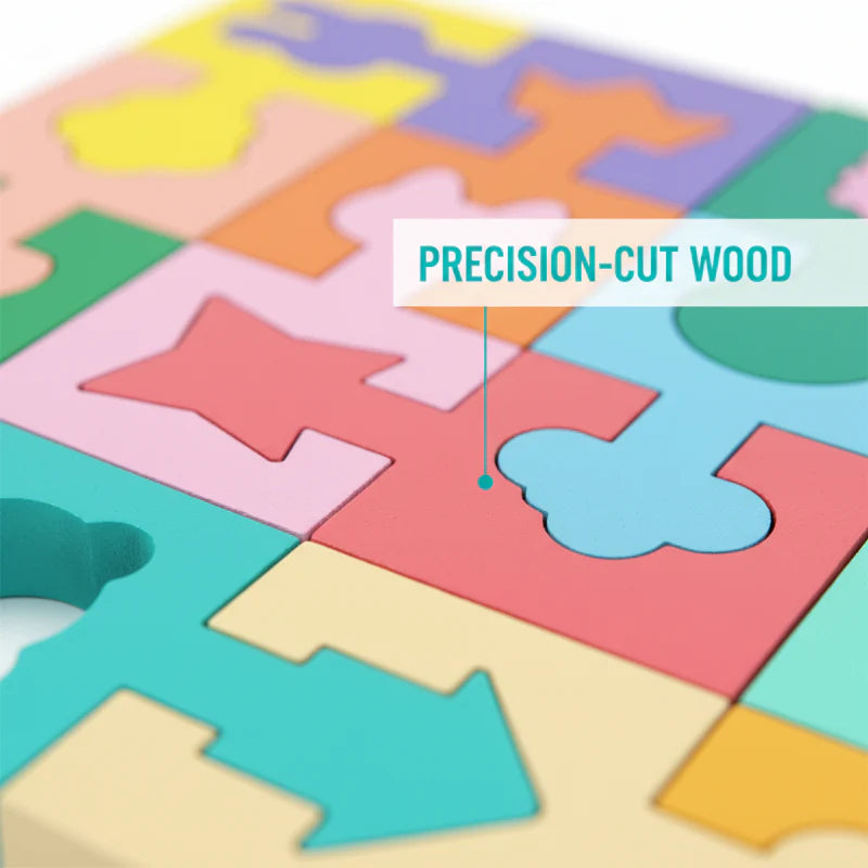 👶 Drevené Puzzle Pre Batoľatá – Vzdělání S Záľubou, Rozvoj S Zabavou! 🧠