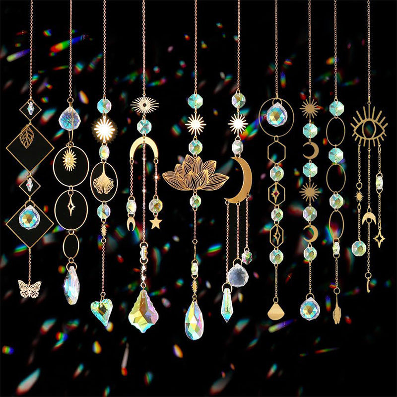 🌙🌈 Sada dekoratívnych slnečných lapačov – Slnko, mesiac a zlé oko pre krásny domov! ✨