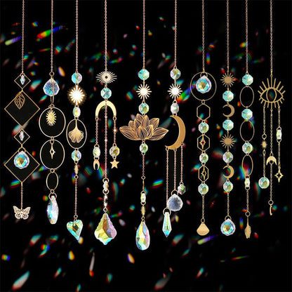 🌙🌈 Sada dekoratívnych slnečných lapačov – Slnko, mesiac a zlé oko pre krásny domov! ✨