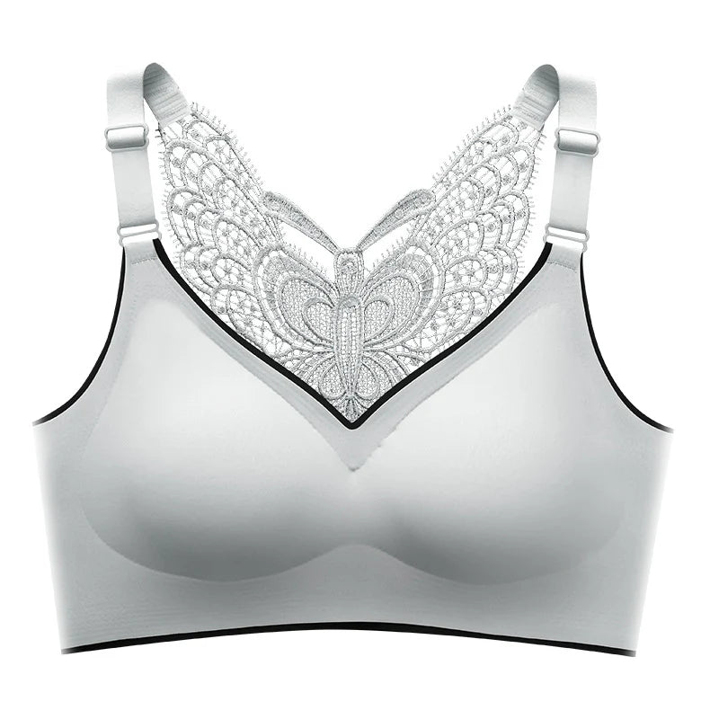 🎁Akcia: zľava 49 %⏳Podprsenka bez kostíc s výšivkou v tvare motýľa