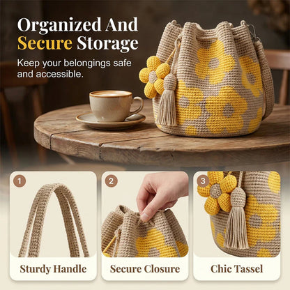 🌼 Háčkovaná bucket taška – letný must-have!