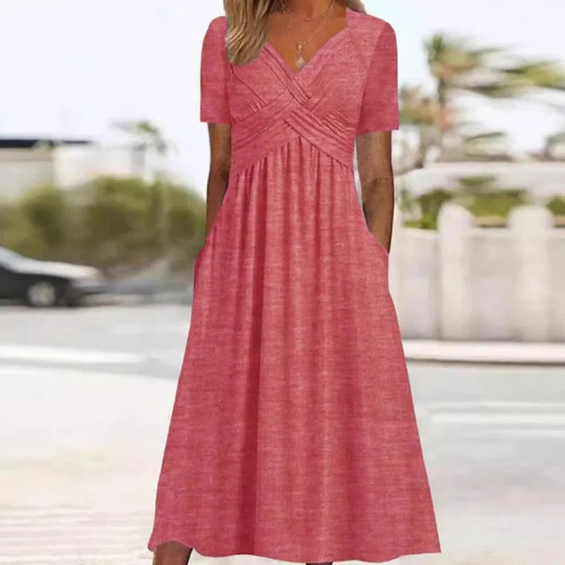 👗 Dlhé šaty s výstrihom do V – štýl a pohodlie! ✨
