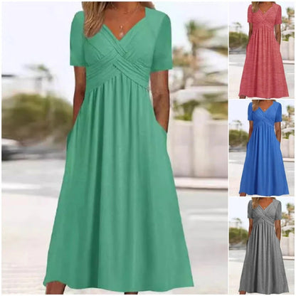 👗 Dlhé šaty s výstrihom do V – štýl a pohodlie! ✨
