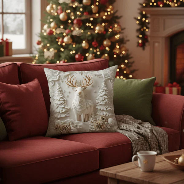 【🎄 Naplňte svoj domov vianočnou mágiou】Elegantné slávnostné obliečky na vankúše
