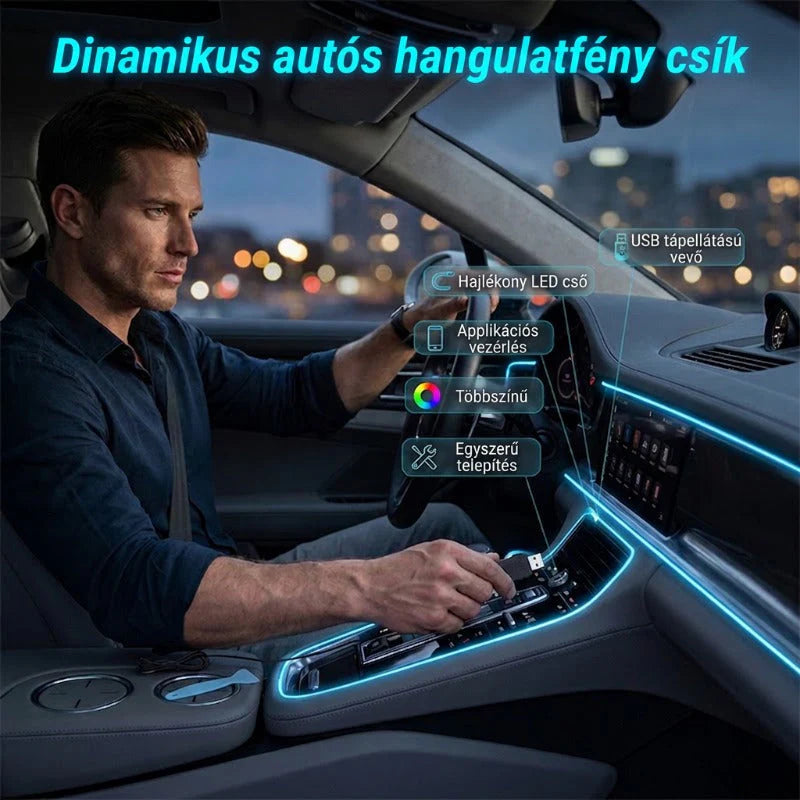 LED pásik na vytvorenie atmosféry v aute