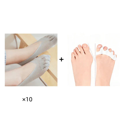 🧦✨ Unisex neviditeľné korekčné ponožky s 5 prstami – maximálne pohodlie!