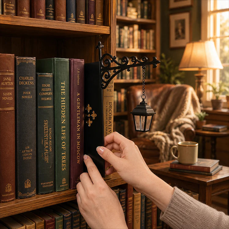 🏮 Retro lampa na knihy s osvetlením – štýl a poriadok v jednom! 📚