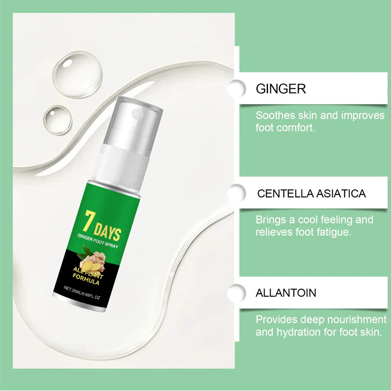 🔥Kúp 1 získaj 1 zadarmo🔥Exfoliačný sprej na nohy so zázvorom – 7 dní