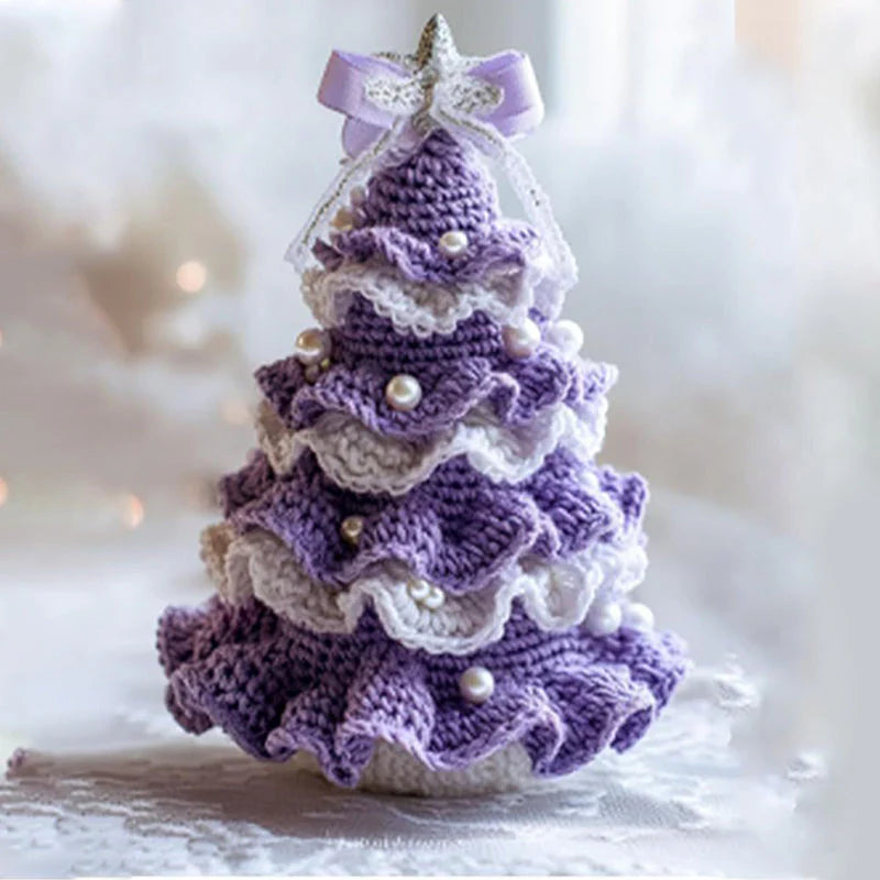 【🎄🎄Vytvorte si jedinečnú vianočnú atmosféru】Háčkovaná vianočná ozdoba na stromček s imitáciou perál