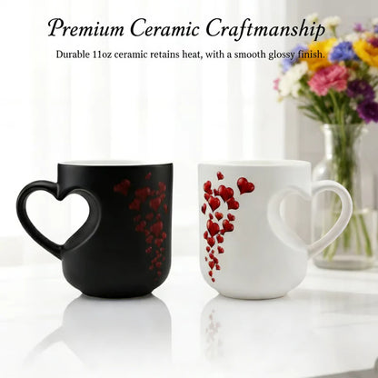 ☕ Magický hrnček meniaci farbu so srdcom – Romantika v každom dúšku! ✨