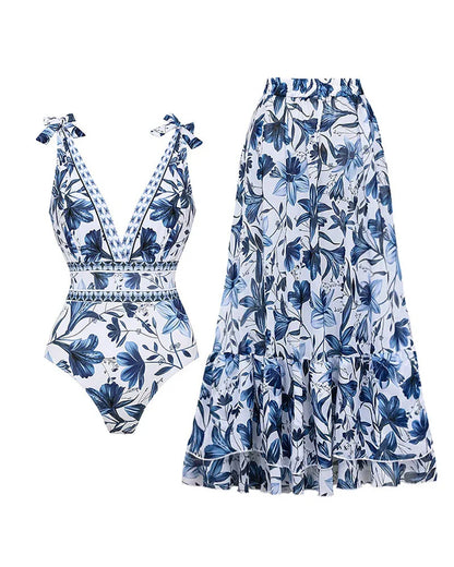 👗 Plavky s odnímateľnou sukňou a výstrihom do V – zázrak 2 v 1 na leto!
