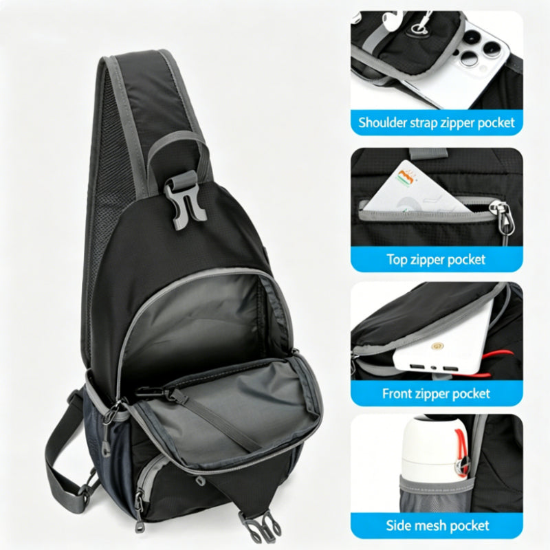🧳✨ Pánska outdoorová crossbody taška – odolná, priestranná a pohodlná
