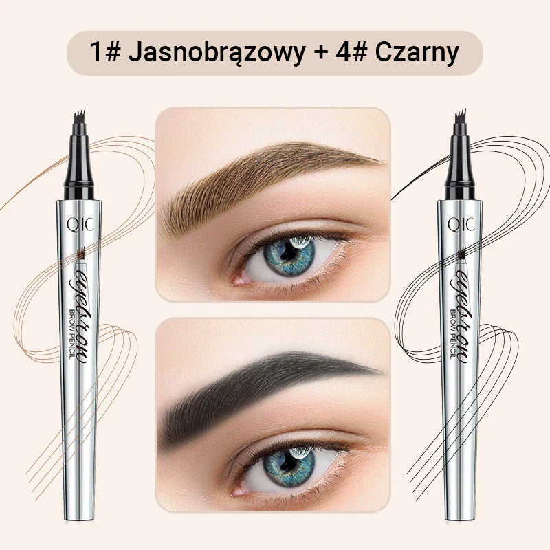 【🥰Kúp 1 a získaj 1 zadarmo】☔Vysokokvalitná vodeodolná ceruzka na obočie so 4 vidličkami