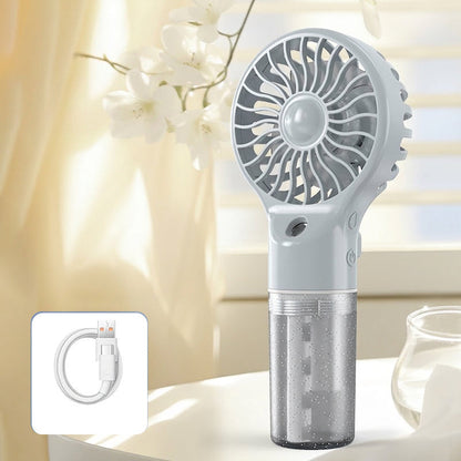 ❄️ Ruční ventilátor s mlhou – chlad a svěžest na dosah ruky!