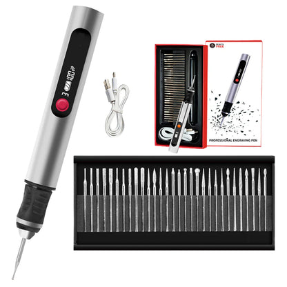 🔧 Multifunkčné elektrické gravírovacie pero – 30 nadstavcov, 3 rýchlosti, ľahké na prenášanie!! ✨