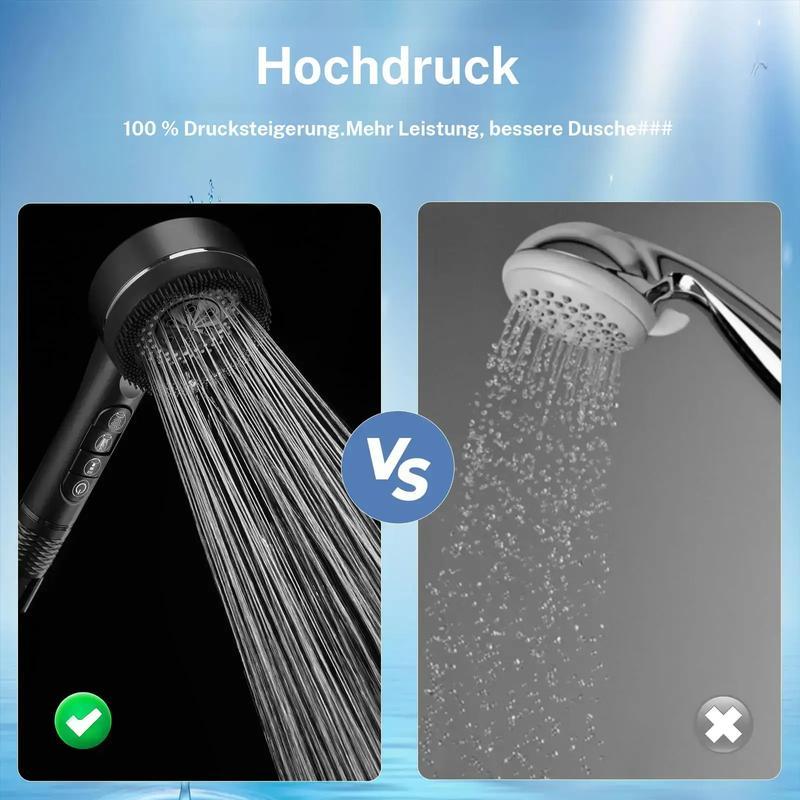 💦✨ 4-režimová sprchová hlavica s masážou a samočistením – silný tlak
