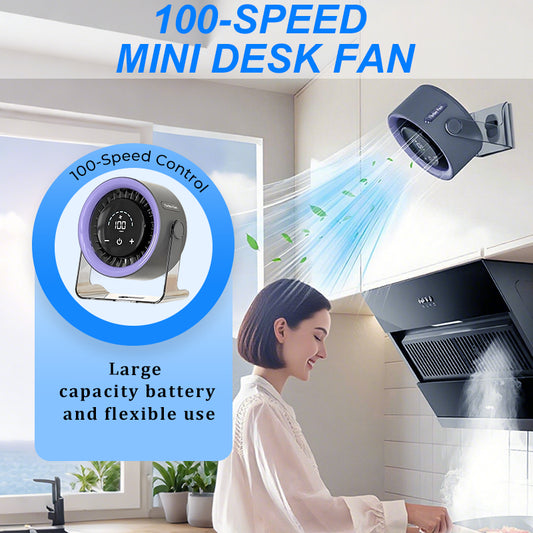 🌬️Stolný ventilátor 2026 – dobíjateľný cez USB s LED displejom