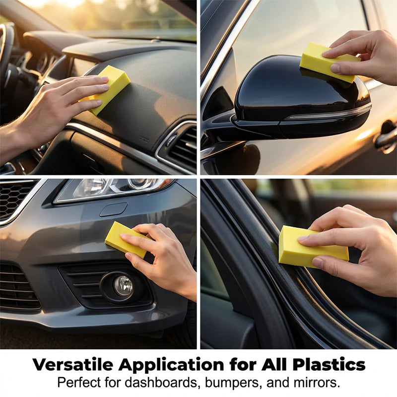 🚗 Obnovte vybledlé plasty na autě na hlubokou černou jako nové – za pár minut! ✨