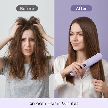 💇 Prenosný bezdrôtový hrebeň na vyrovnávanie vlasov – hladké vlasy za pár sekúnd! ✨