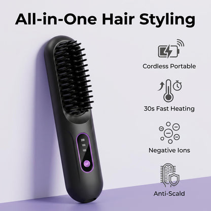 💇 Prenosný bezdrôtový hrebeň na vyrovnávanie vlasov – hladké vlasy za pár sekúnd! ✨