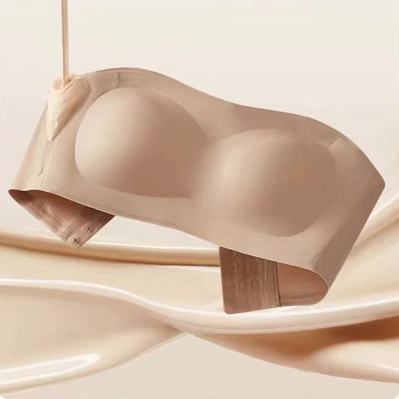 💞Dámske podprsenky bez ramienok, push-up bandeau podprsenky, nešmýkavé bezkosticové podprsenky s výstužou, bezšvové pohodlné podprsenky typu „tube“ a „jelly“