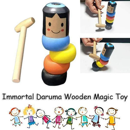 🪄🧙🏻Drevená magická hračka Immortal Daruma – hračka, ktorá vzdoruje gravitácii!