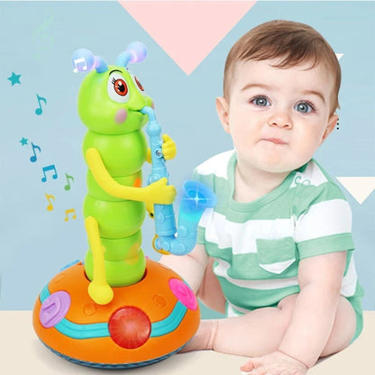 🌟 Tancujúca saxofónová húsenica – svetlá, hudba a tanec, ideálny darček pre bábätka! 🎶