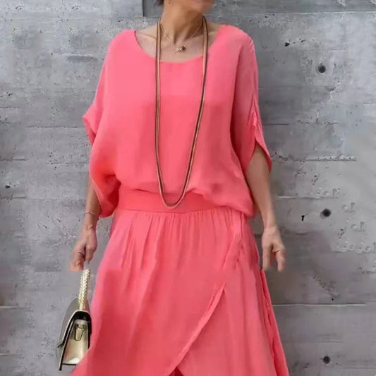 😍 Letná hit: Ľahká šifónová súprava top + široké nohavice! 👗