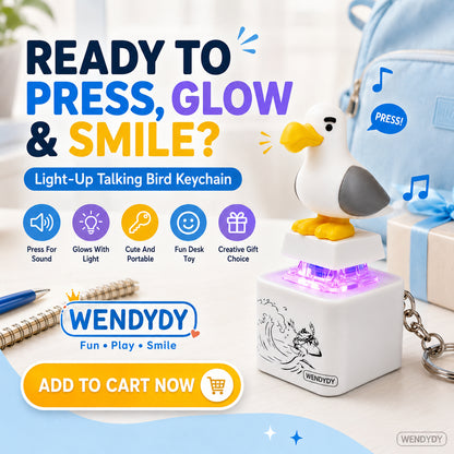 🦜 Mine Little Bird – Hlasom ovládaný svietiaci prívesok 💡