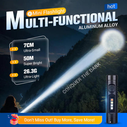 💡 Multifunkčné Minisvietidlo Z Hliníka – Pohotovosť Pre Každú Príležitosť! ⚡