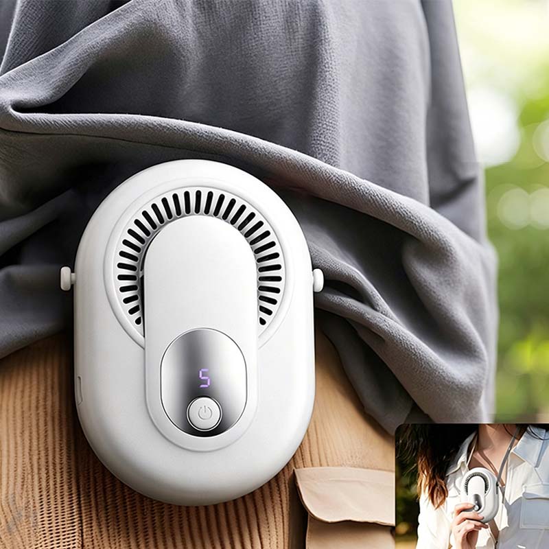 🌬️ 4v1 prenosný ventilátor s pásom – chlad kdekoľvek! ✨