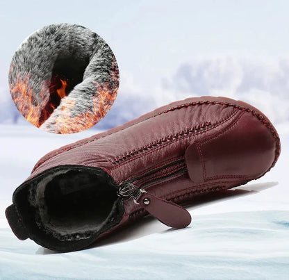 🔥Posledný výpredaj – 50% zľava – Dámske protišmykové členkové čižmy z prírodnej kože