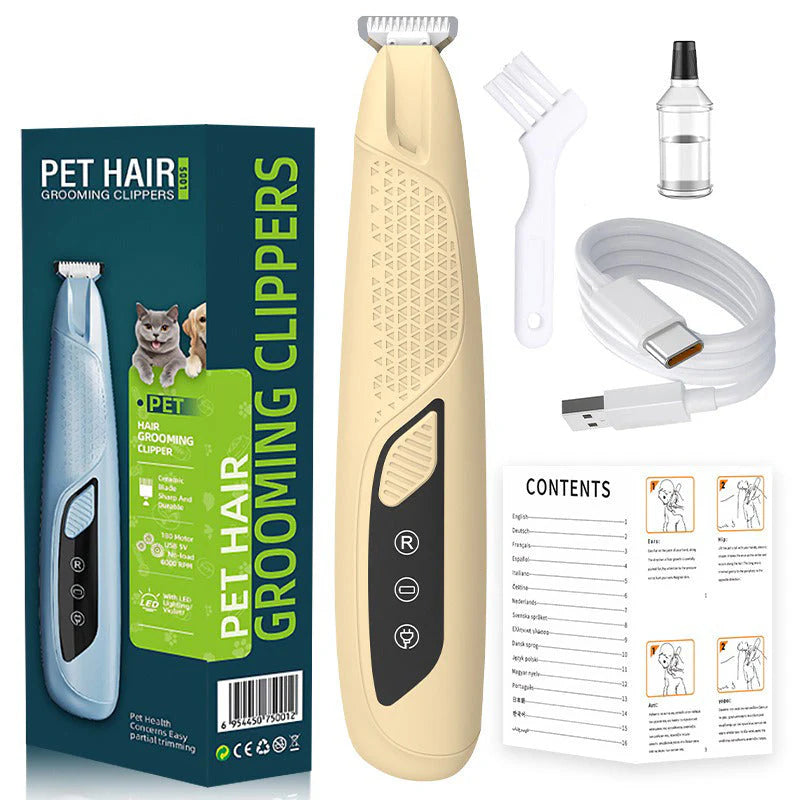 🐾 Presný zastrihávač labiek pre maznáčky– LED svetlo + Bezpečná keramická čepeľ! 🐶