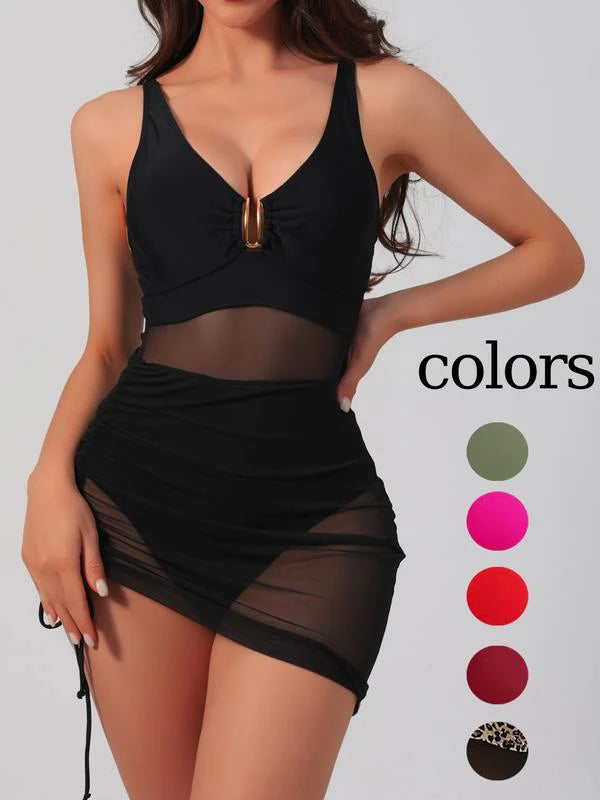 🌊👙 Dámske sexy jednodielne plavky s priehľadnou sieťovinou – Elegantný a lichotivý strih! ✨