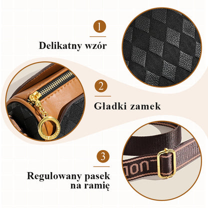 🌟Dámska trojvrstvová kabelka cez rameno s diamantovým vzorom✨