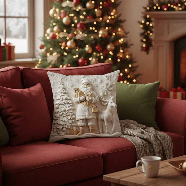 【🎄 Naplňte svoj domov vianočnou mágiou】Elegantné slávnostné obliečky na vankúše