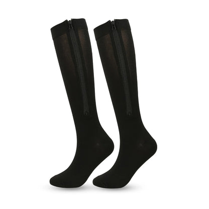 🧦🔥Kompresné ponožky po kolená so zipsom – priedušné podporné ponožky na beh, cestovanie, prácu a dlhé státie