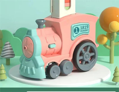 🚂 Montessori domino vlak s 60 kociek – Bezpečný, vzdělávací a zábavný darček!! 🧠