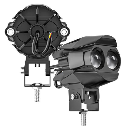 💡 Dvojfarebný LED reflektor na motocykel