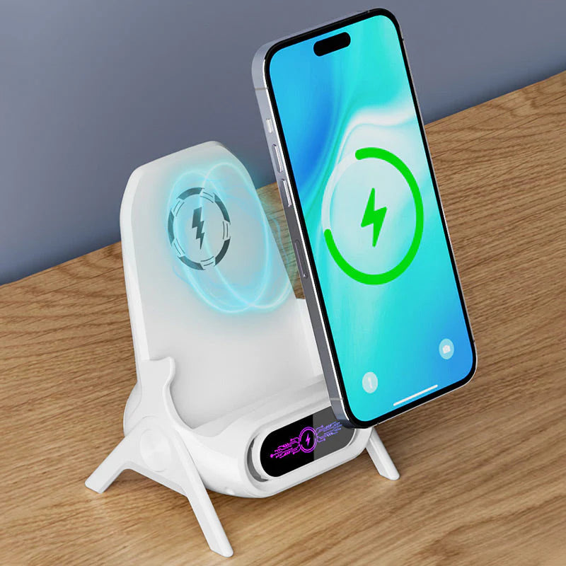 ⚡ Univerzálne stojalo za telefon s rýchlym polnjením a hladením – nastaviteľné a kompaktné! 📱