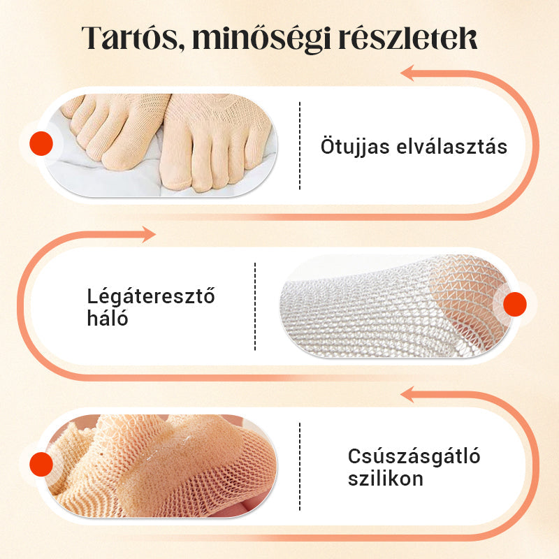 🧦✨ Unisex neviditeľné korekčné ponožky s 5 prstami – maximálne pohodlie!