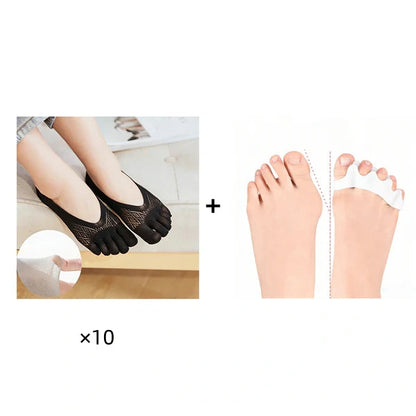 🧦✨ Unisex neviditeľné korekčné ponožky s 5 prstami – maximálne pohodlie!