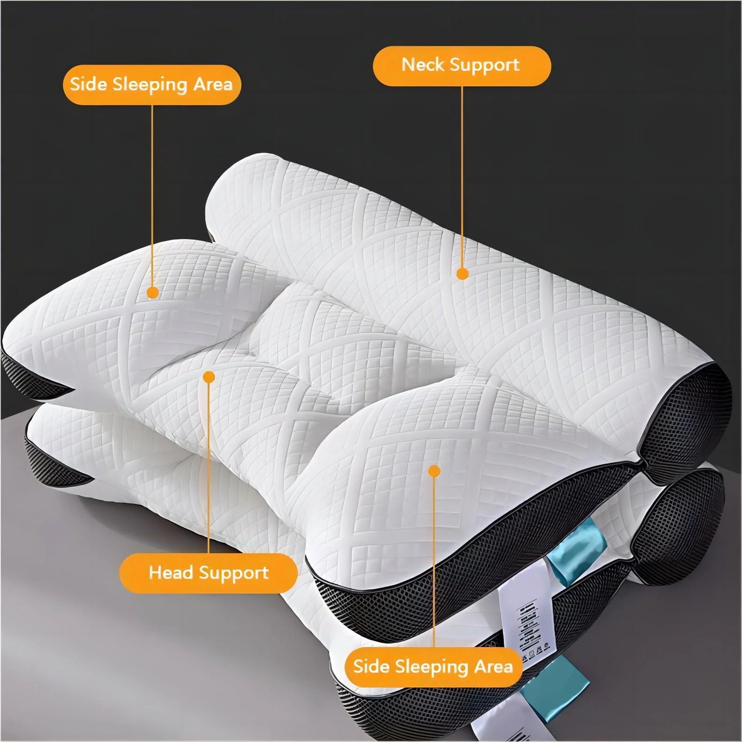 【🛏️Pohodlný spánok】Ultra pohodlný ergonomický vankúš na podporu krku