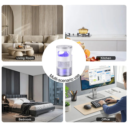 🦟✨ Tichý LED lapač komárov s nočným svetlom – bezpečný a účinný!