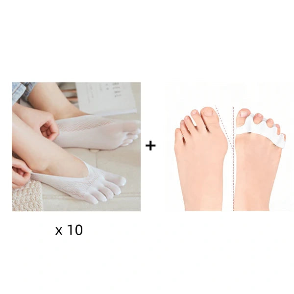 🧦✨ Unisex neviditeľné korekčné ponožky s 5 prstami – maximálne pohodlie!