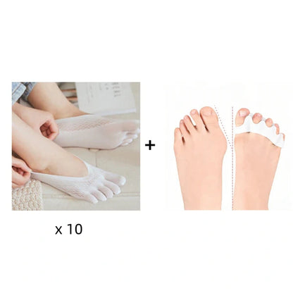 🧦✨ Unisex neviditeľné korekčné ponožky s 5 prstami – maximálne pohodlie!
